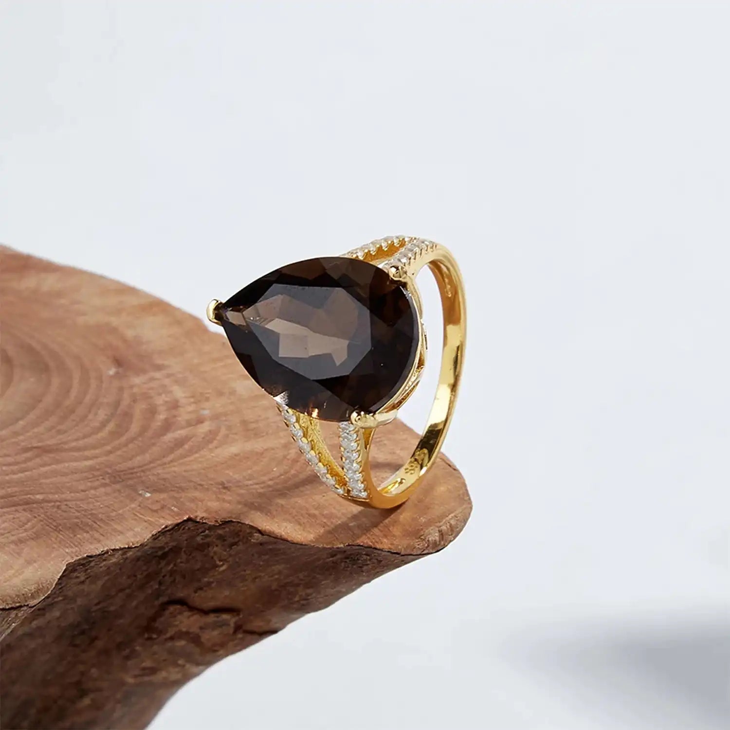 Gorgeous Large Smoky Quartz Sterling Silver Ring